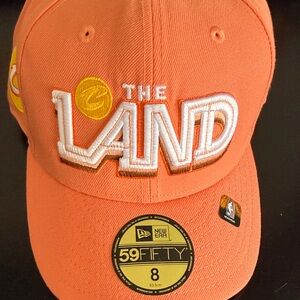 New Era Peach 'The Land' 59FIFTY Cap Cavaliers Cleveland size 8